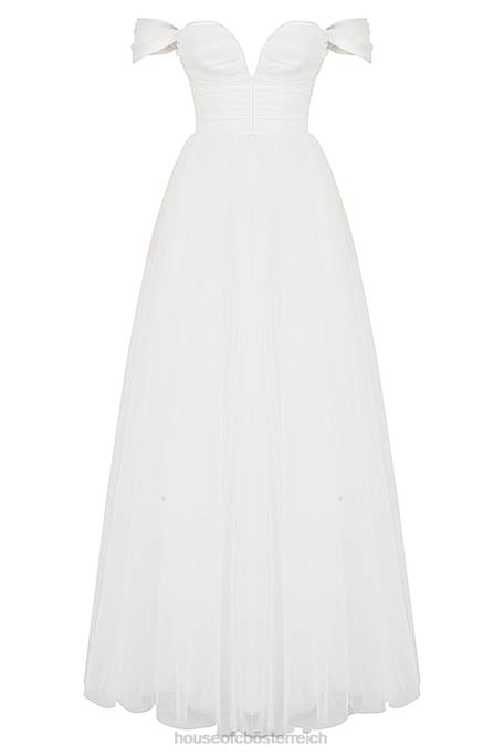 House of CB Hochzeiten Z26T1138 Märchenhaftes Brautkleid aus weißem Tüll