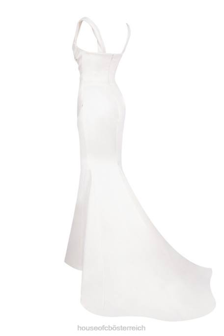 House of CB Hochzeiten Z26T1154 Elfenbeinfarbenes drapiertes Korsett-Brautkleid von Delphine – limitierte Auflage