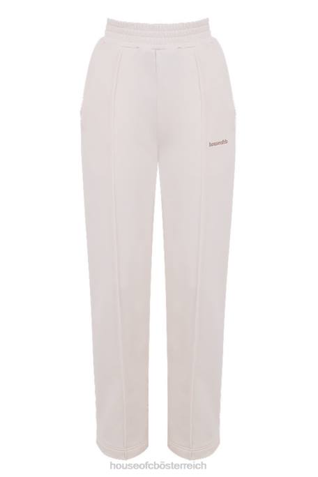 House of CB Kleidung Z26T1002 Dina cremefarbene Jogginghose mit geradem Bein
