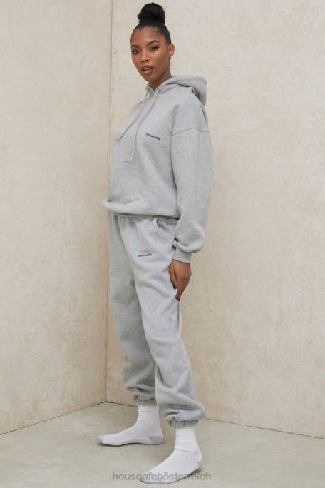 House of CB Kleidung Z26T1008 Himmelgraue Jogginghose mit Fleece-Rückseite