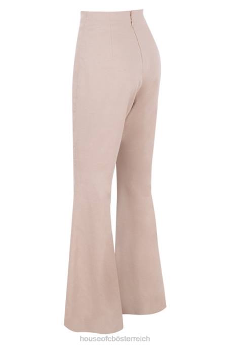 House of CB Kleidung Z26T1013 Alesha beige Tencel-Leinenhose