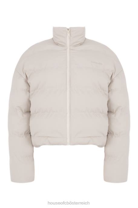 House of CB Kleidung Z26T1046 Hero elfenbeinfarbene übergroße Pufferjacke in C-Form