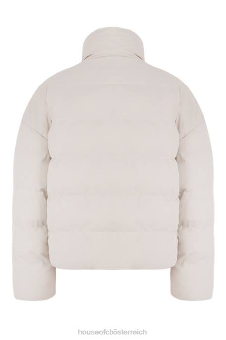 House of CB Kleidung Z26T1046 Hero elfenbeinfarbene übergroße Pufferjacke in C-Form