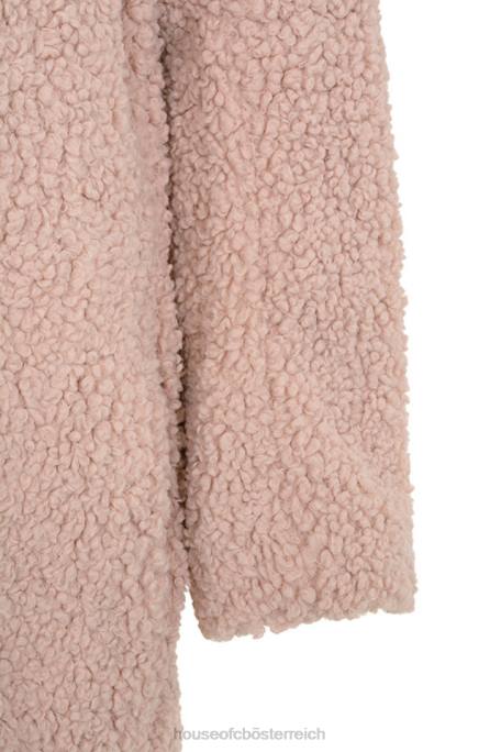House of CB Kleidung Z26T1055 Bärenfarbener Sherpa-Mantel aus Kunstpelz