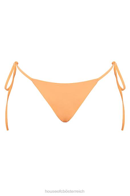 House of CB Kleidung Z26T1184 Hellorangefarbene Bikinihose mit seitlicher Schnürung von Santorini