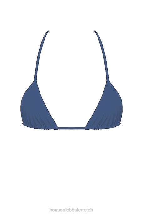 House of CB Kleidung Z26T1186 Tiefblaues Neckholder-Bikinioberteil von Tropez