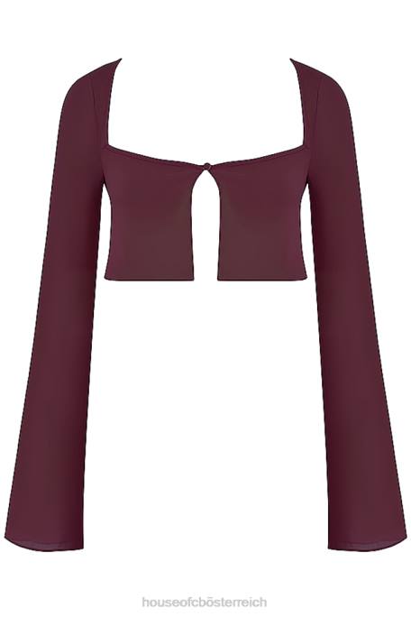 House of CB Kleidung Z26T1219 Marseille-Pflaumen-Abdeckung oben