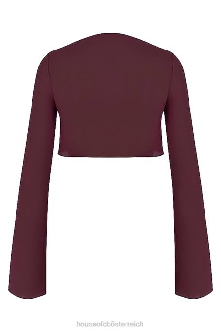 House of CB Kleidung Z26T1219 Marseille-Pflaumen-Abdeckung oben