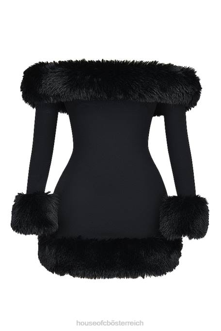 House of CB Kleidung Z26T128 Keilani schwarzes Minikleid