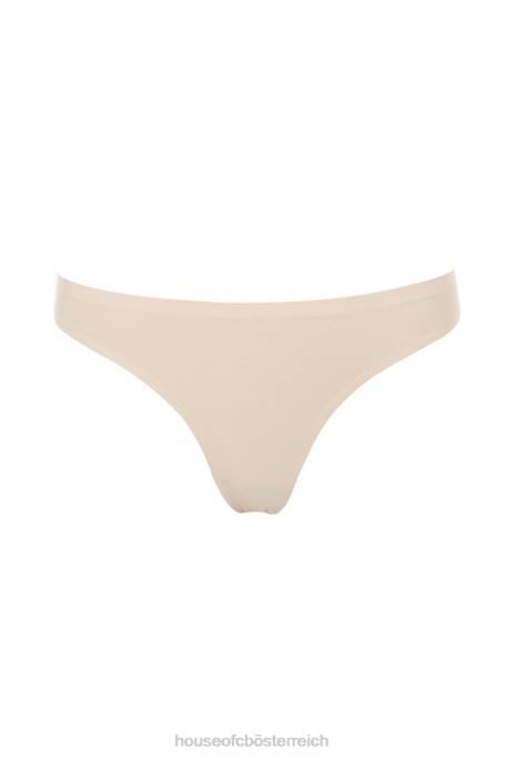 House of CB Kleidung Z26T1296 Mikromodaler nahtloser Tanga in Beige
