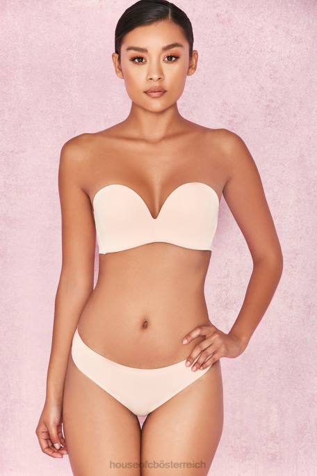House of CB Kleidung Z26T1308 glatter schlicht geformter trägerloser BH – Beige