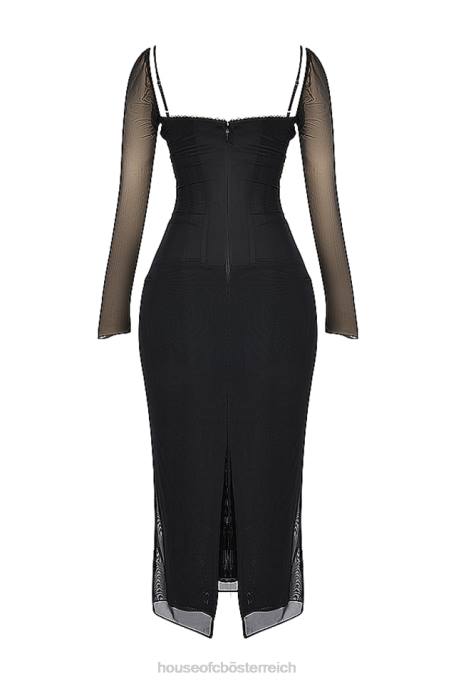 House of CB Kleidung Z26T147 Katarina schwarzes Maxikleid