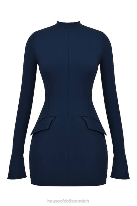 House of CB Kleidung Z26T150 Mahalia marineblaues Minikleid