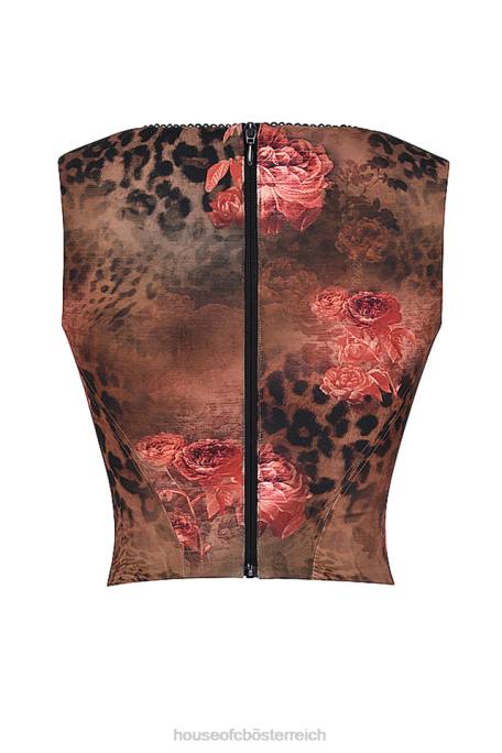 House of CB Kleidung Z26T29 Kalina-Korsett mit Blumendruck