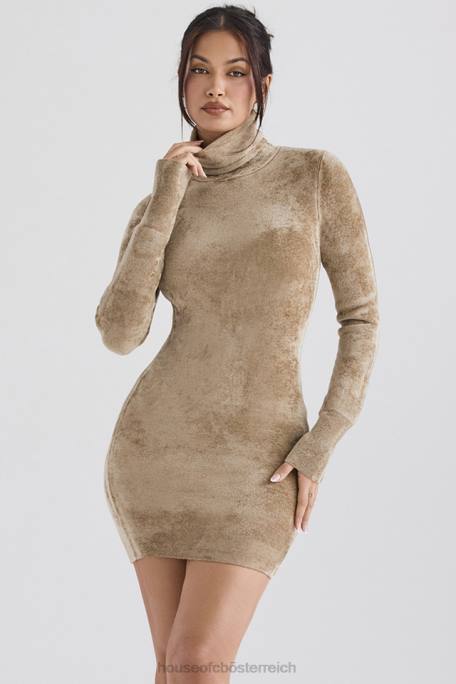 House of CB Kleidung Z26T316 Taya-Rehkitz-Chenille-Minikleid