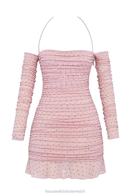 House of CB Kleidung Z26T331 Estella zartrosa kristallisiertes Kleid