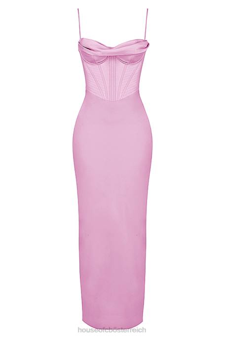 House of CB Kleidung Z26T379 Charmaine rosa Korsett-Maxikleid