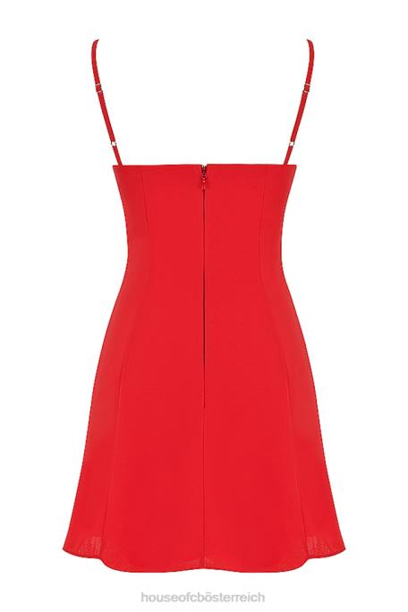 House of CB Kleidung Z26T426 Christiana rotes Minikleid