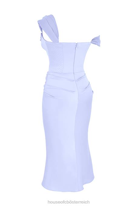 House of CB Kleidung Z26T449 Natalya Sky Satin-Korsett-Midikleid