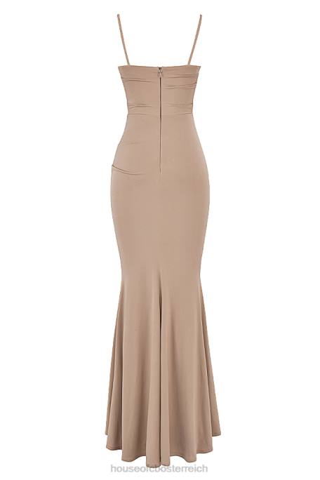 House of CB Kleidung Z26T462 Milena Mandel-Jersey-Korsett-Maxikleid