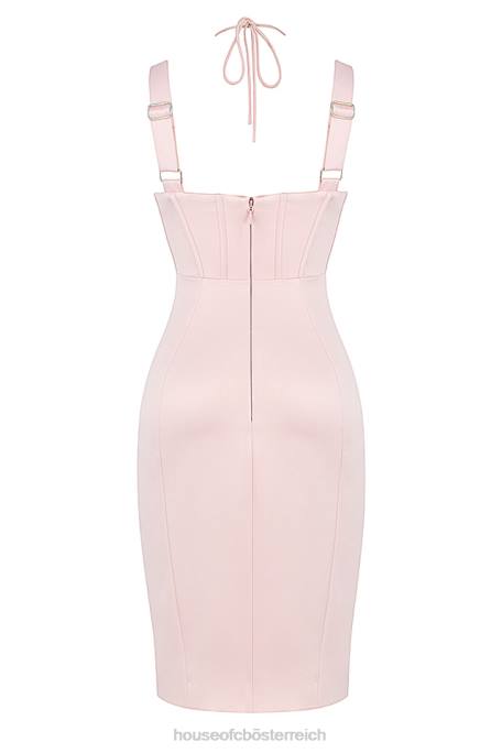 House of CB Kleidung Z26T541 Marsha babyrosa Satin-Korsettkleid