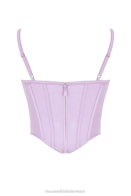 House of CB Kleidung Z26T57 Tamsin Orchideen-Satinkorsett