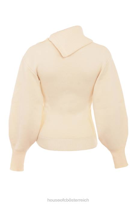 House of CB Kleidung Z26T655 Cremefarbener Adelita-Pullover aus Kaschmirmischung