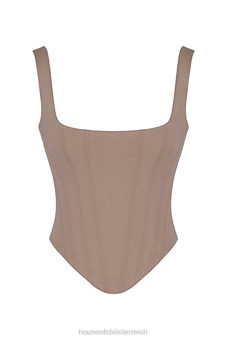 House of CB Kleidung Z26T68 Langes Satin-Korsett von Rafa Stone