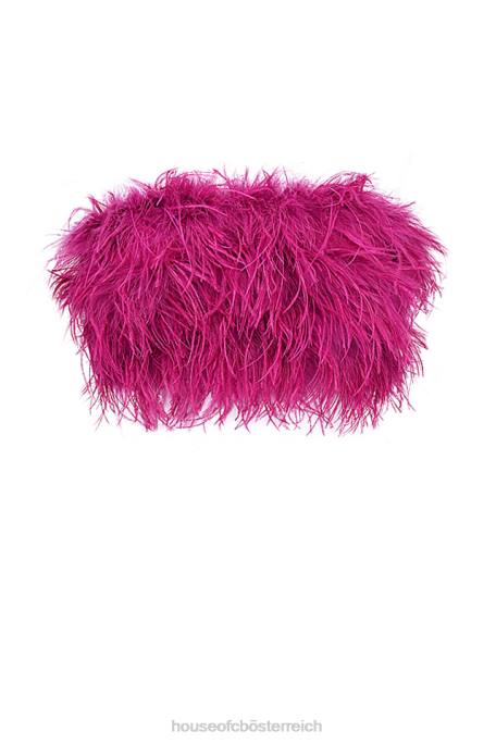 House of CB Kleidung Z26T698 Bandeau mit Fenella-Hot-Pink-Besatz