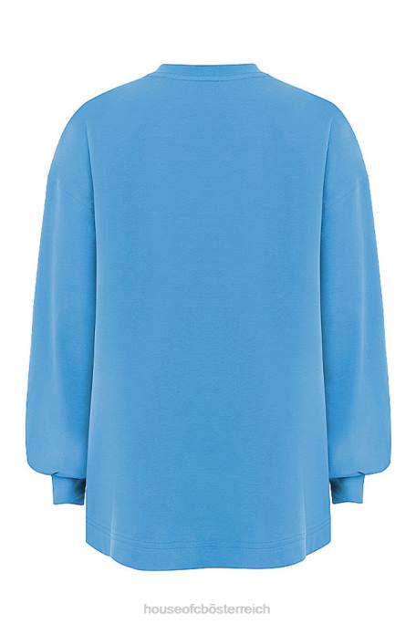 House of CB Kleidung Z26T785 stratablaues Langarmshirt