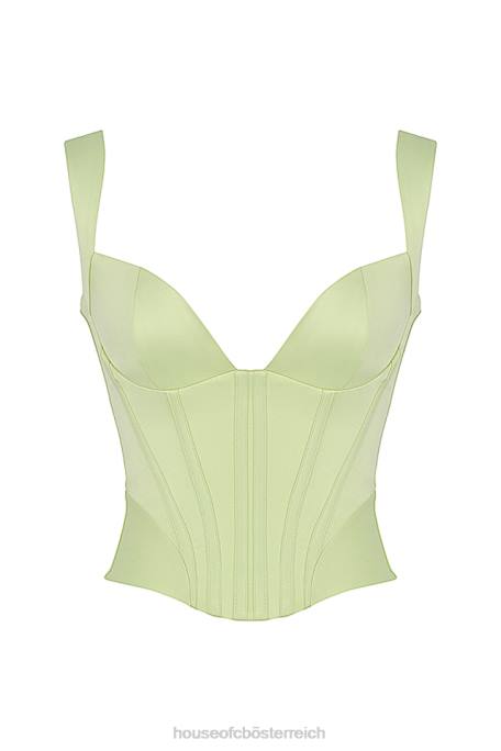 House of CB Kleidung Z26T79 Liberty Lime Satinkorsett