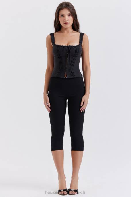 House of CB Kleidung Z26T865 Schwarze Halima-Caprihose